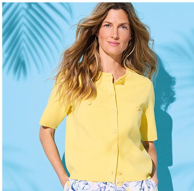Short sleeve cardigan