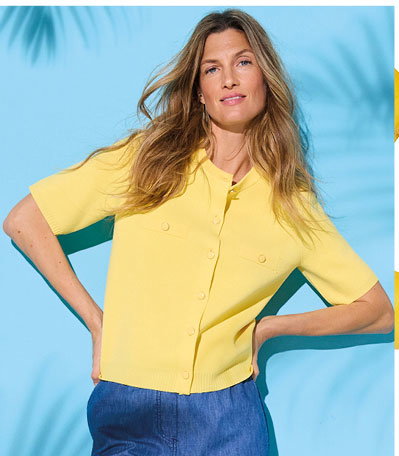 Short sleeve cardigan