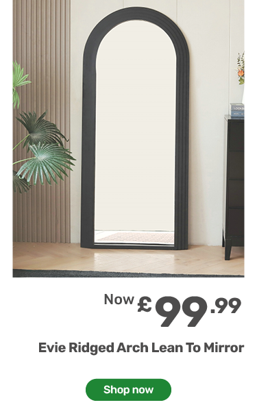 Evie Ridged Arch Lean To Mirror. £99.99