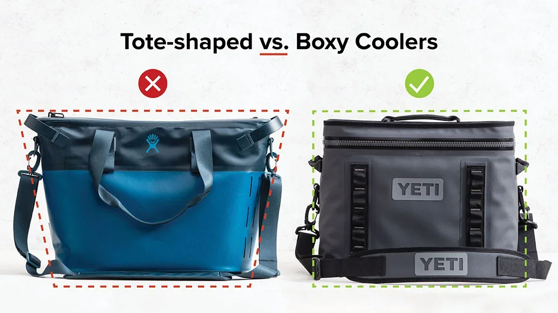 Tote-shaped vs. boxy coolers