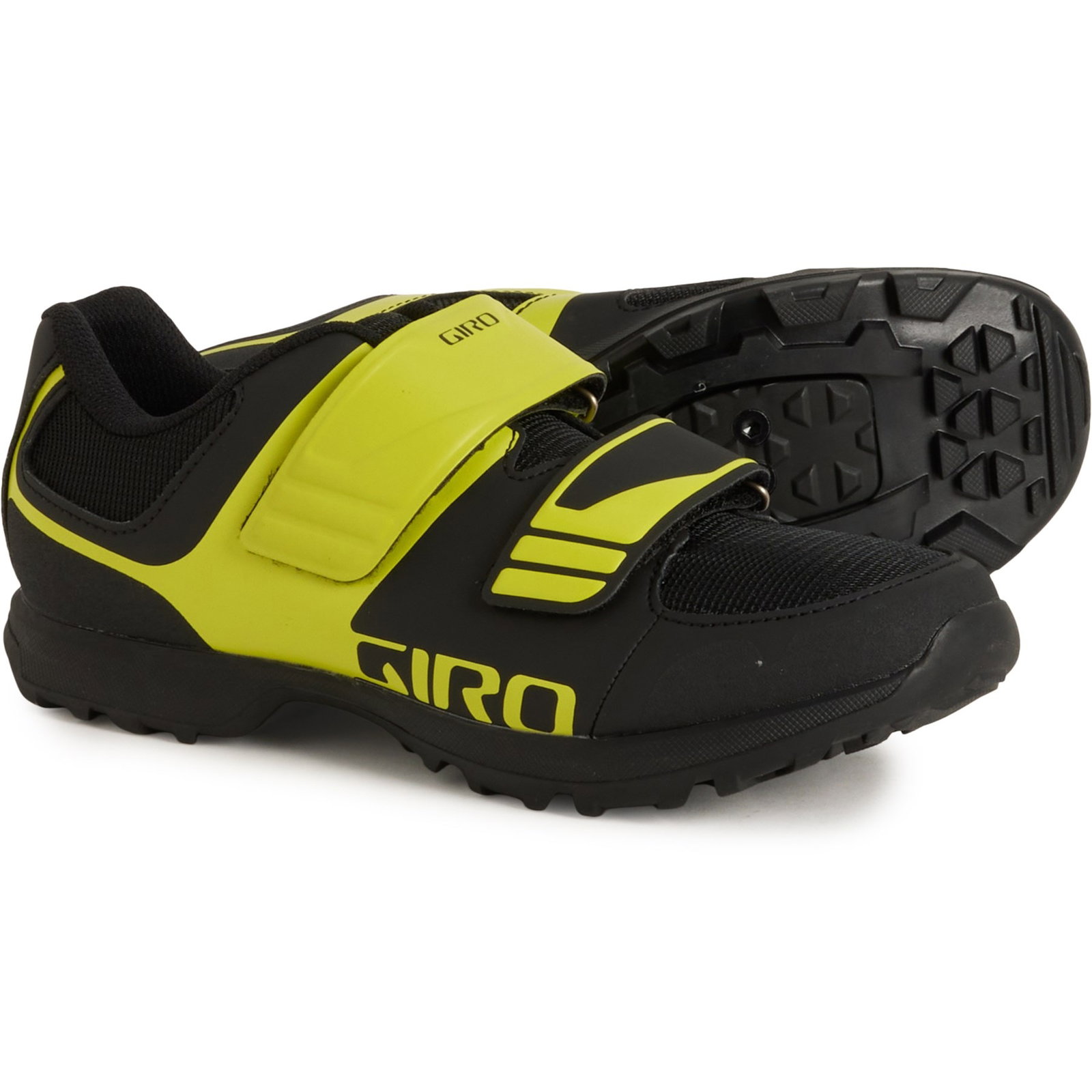Giro Berm Mountain Bike Shoes | Black/Citron Green | Size 43 | Breathable Fabric