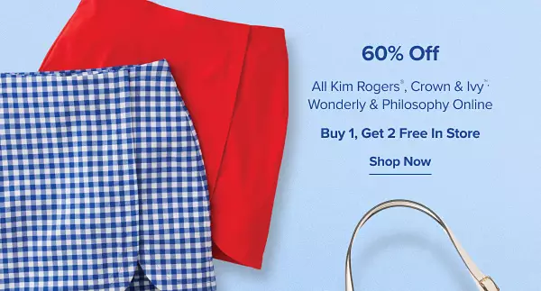 60% off all Kim Rogers, Crown and Ivy, Wonderly and Philosophy online. Buy one, get two free in store. Shop now. Two different skirts.