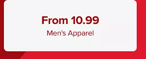 Shop Men's apparel from 10.99.