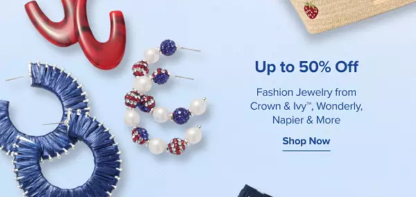 Up to 50% off fashion jewelry from Crown and Ivy, Wonderly, Napier and more. Shop now. USA themed earrings.