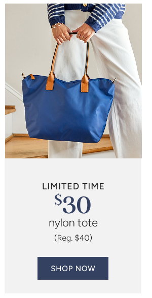 $30 Nylon Tote (reg. $40)
