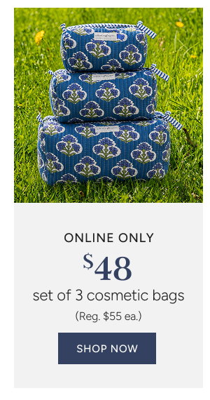 $48 Set of 3 Cosmetic Bags (reg. $55 ea)