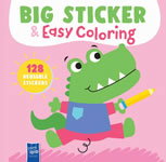Big Sticker & Easy Coloring (Alligator) (with Bold Outlines and 128 Reusable Stickers!)