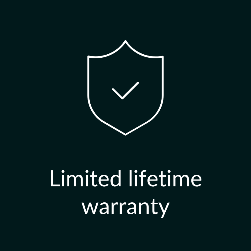 Limited lifetime warranty