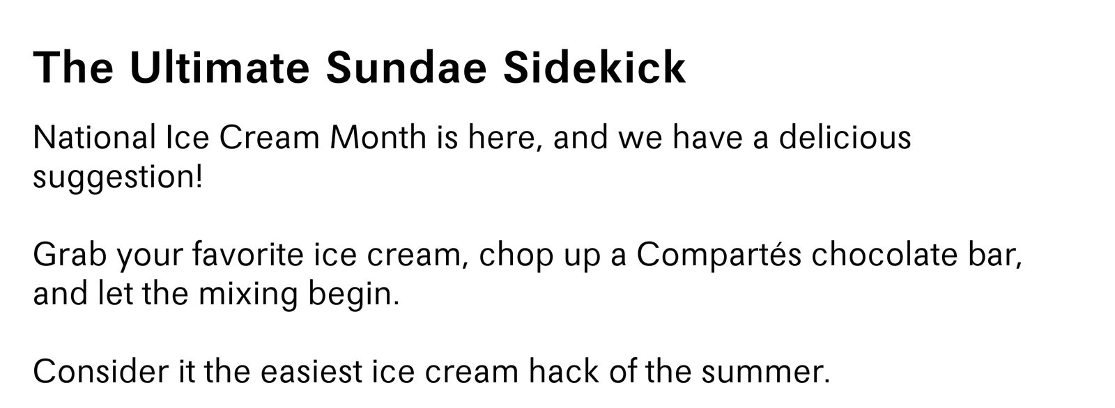 The Ultimate Sundae Sidekick