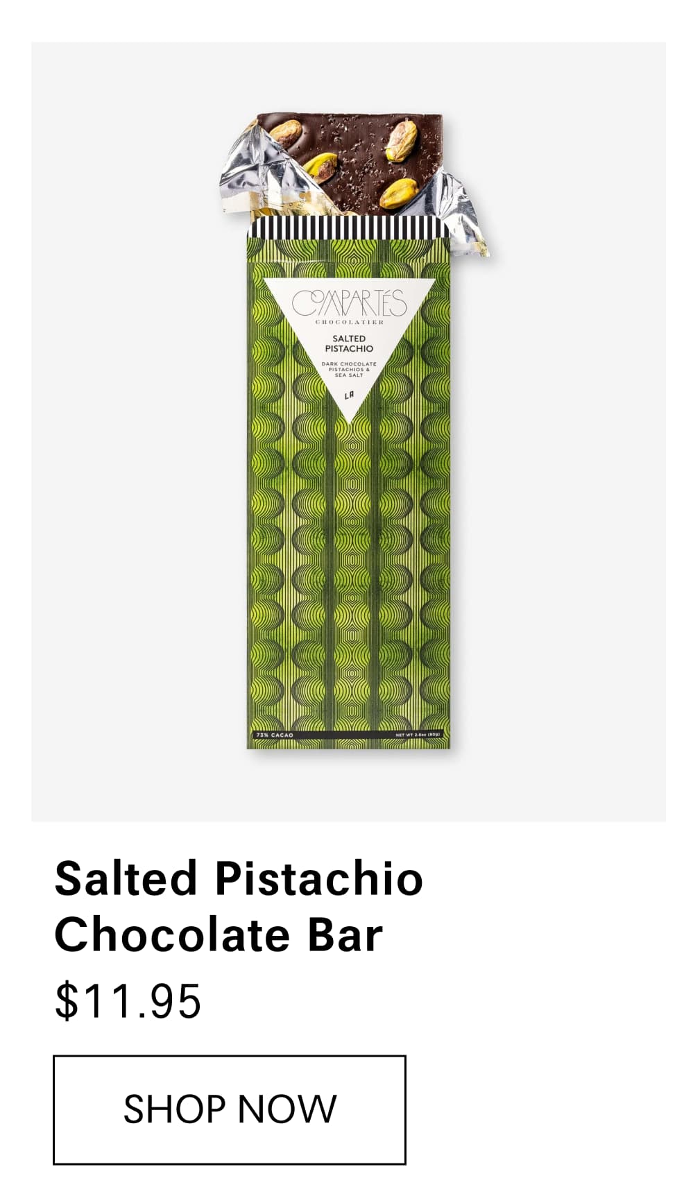 Salted Pistachio Chocolate Bar