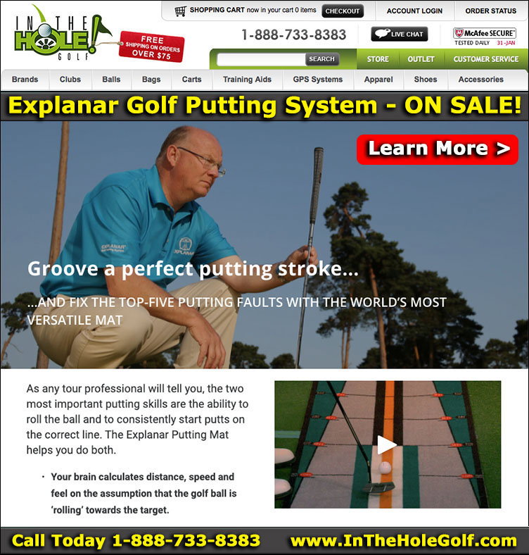 On Sale - Explanar Golf Putting Mat - Groove a perfect Putting Stroke