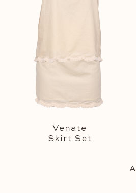 Venate Scallop Skirt Set