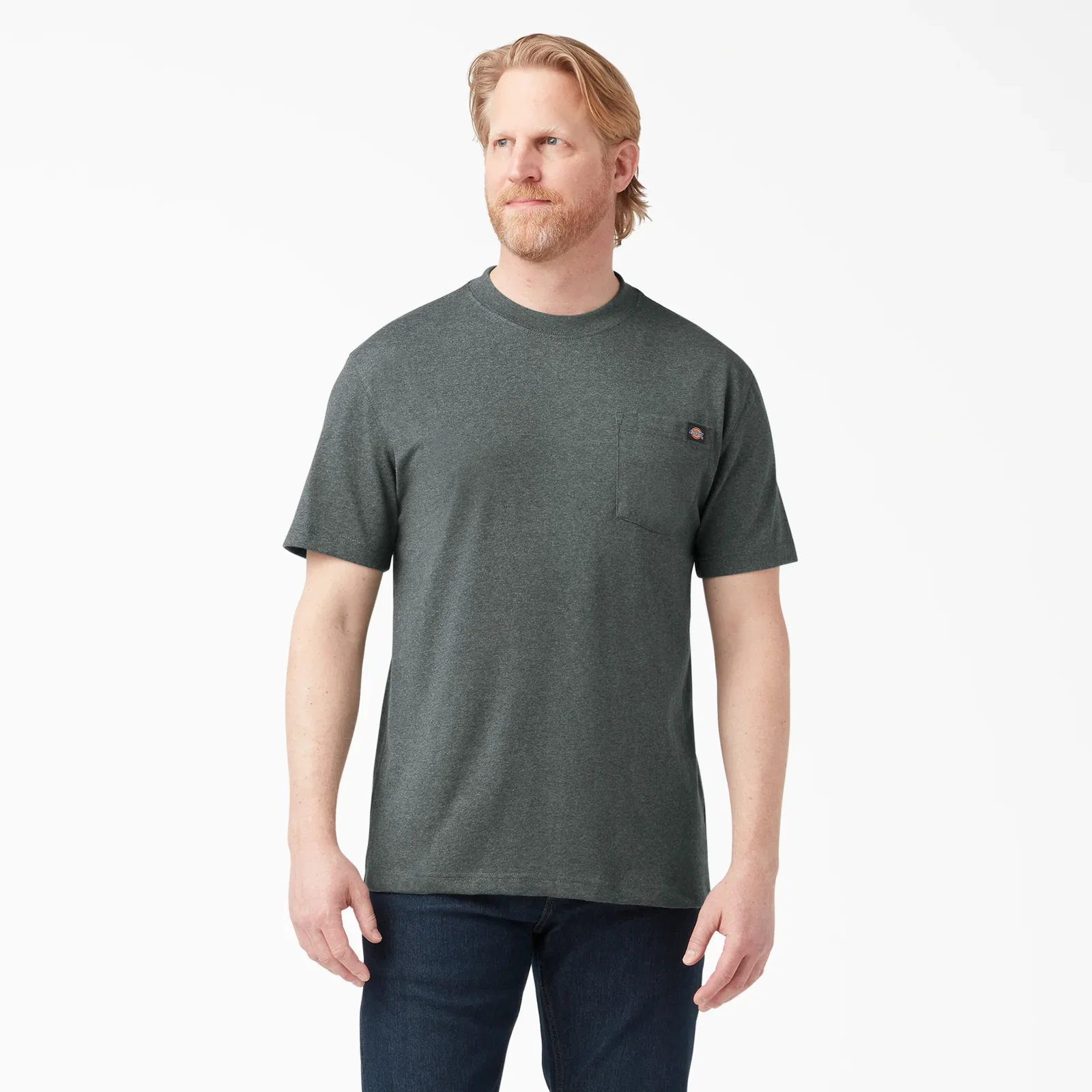 Image of Heavyweight Heathered Short Sleeve Pocket T-Shirt