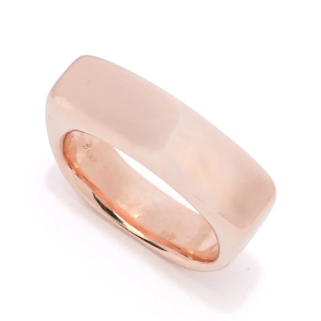 Image of Toscana Italiana 18K Gold Plated Triangular Electroform Ring