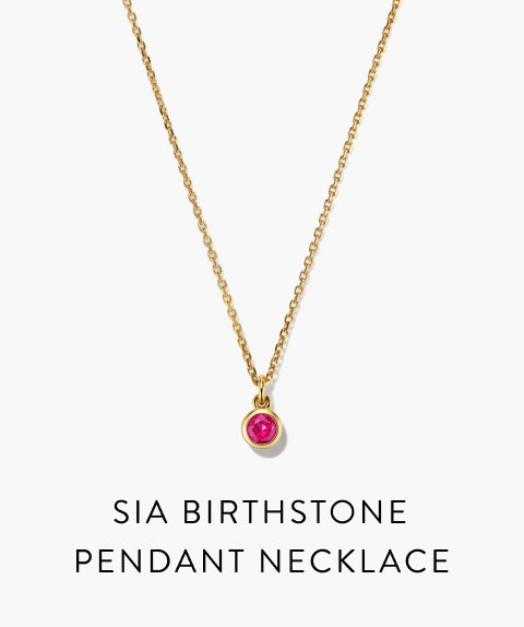 Sia Birthstone Pendant Necklace.