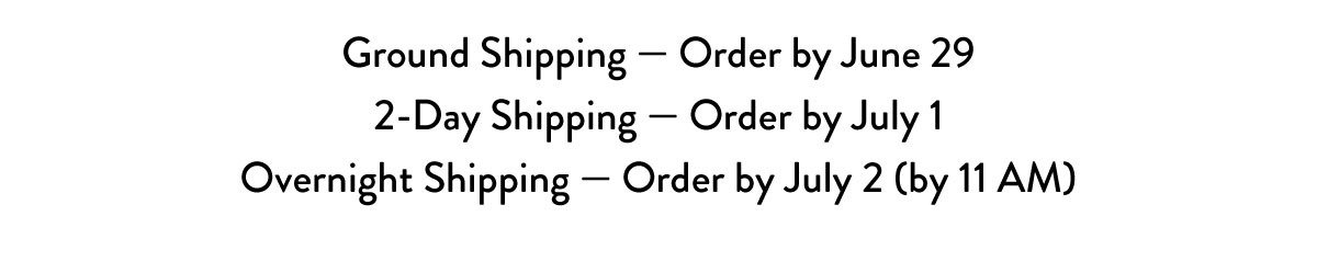 Shipping cut off