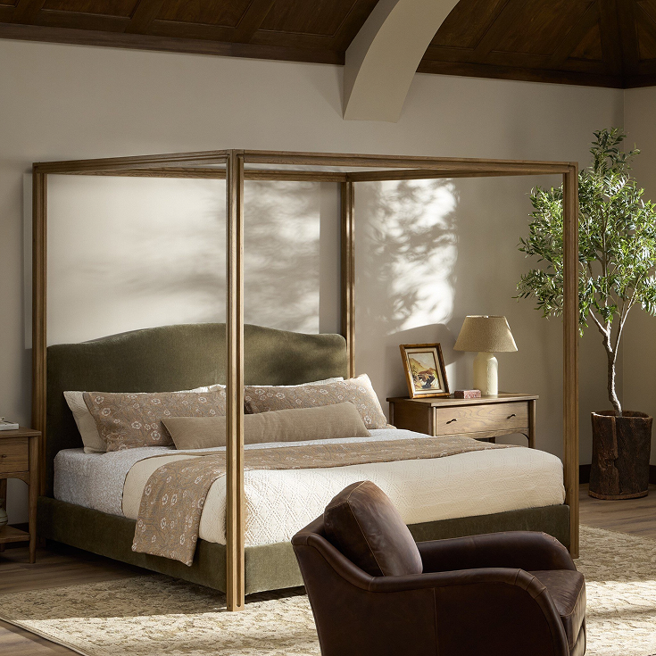 Jodie Canopy Bed Malmo Olive