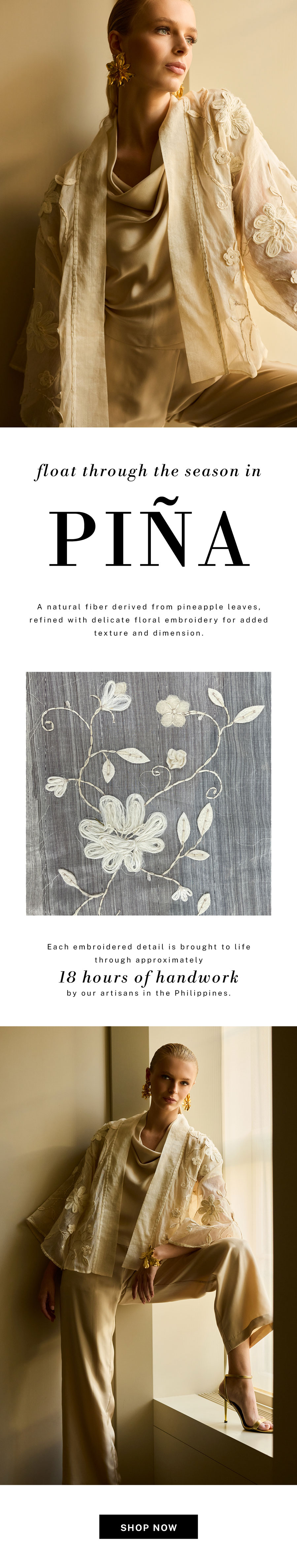 Handcrafted by artisans in the Philippines.