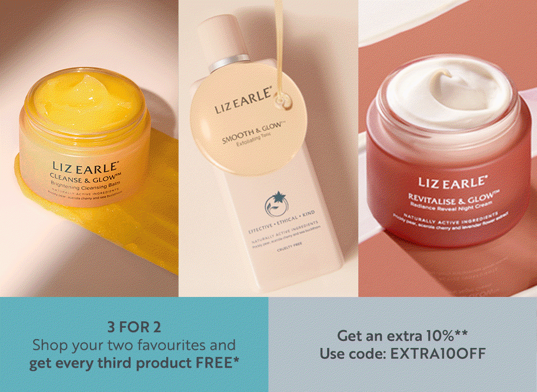 3 for 2 Shop your two favourites and get every third product FREE*
Extra 10% off** Use code: EXTRA10OFF
