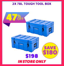 2x 78L Tough Tool Box