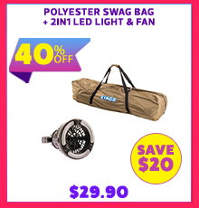 Polyester Swag Bag + 2in1 LED Light & Fan