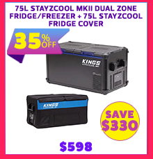 75L Stayzcool MKII Dual Zone Fridge/Freezer + 75L Stayzcool Fridge Cover