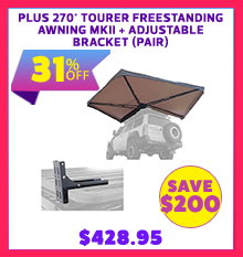 Plus 270° Tourer Freestanding Awning MKII + Freestanding Awning Adjustable Bracket (Pair)
