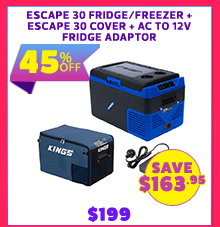 Escape 30 Fridge/Freezer + Escape 30 Cover + AC To 12V Fridge Adaptor