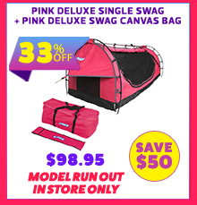 Pink Deluxe Single Swag + Pink Deluxe Swag Canvas Bag
