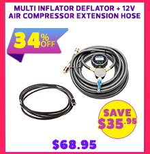 Multi Inflator Deflator + 12v Air Compressor Extension Hose