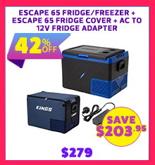 Escape 65 Fridge/Freezer + Escape 65 Fridge Cover + AC to 12V Fridge Adapter