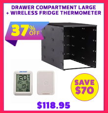 Drawer Compartment Large + Wireless Fridge Thermometer