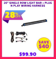 20 Single Row Light Bar + Plug N Play Wiring Harness
