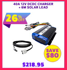40A 12V DCDC Charger with 6m Solar Lead