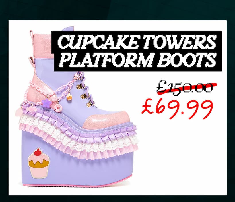 Cupcake Towers Platform Boots - Purple