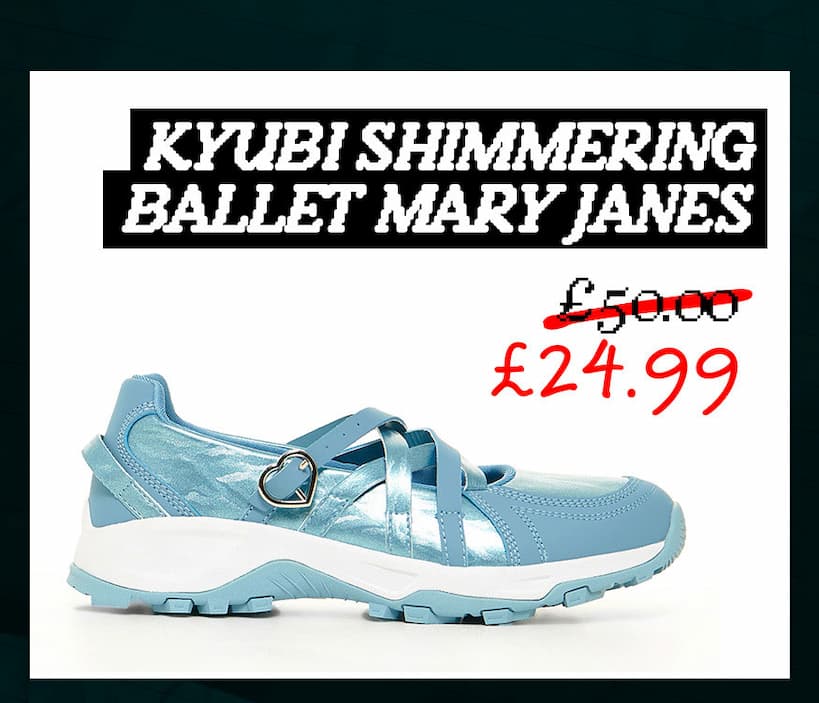 Kyubi Shimmering Ballet Mary Janes - Blue