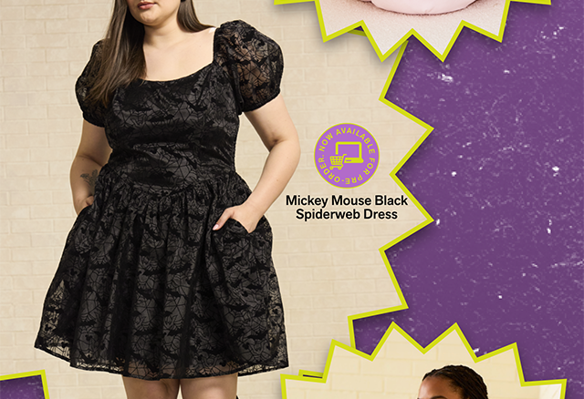 Mickey Mouse Black Spiderweb Dress. Now available for pre-order.