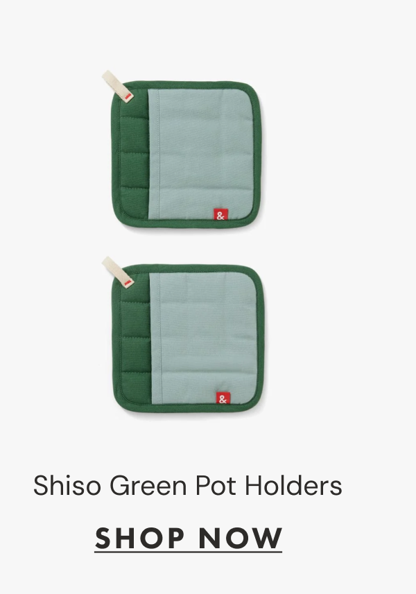 Shiso Green Pot Holders | SHOP NOW