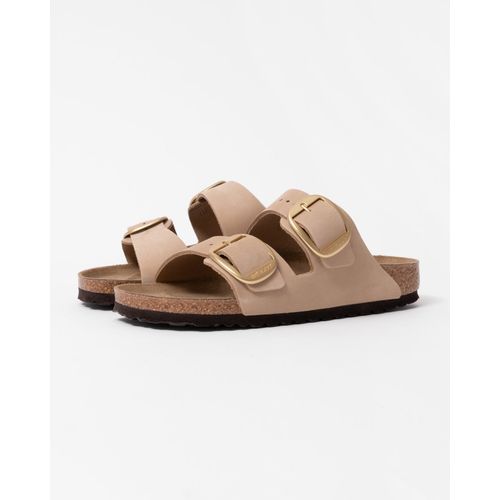 Birkenstock Arizona Big Buckle Womens Nubuck Leather Sandals - Sandcastle