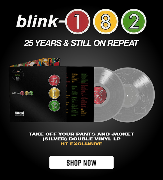 blink-182. 25 years and still on repeat. Take Off Your Pants and Jacket silver double vinyl LP HT exclusive. Shop now.
