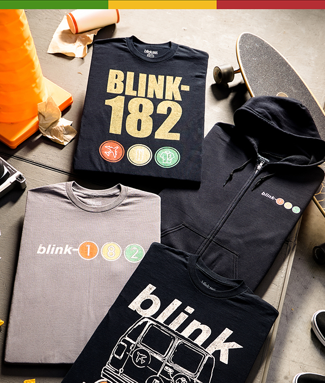 blink-182. 25 years and still on repeat. Shop now.