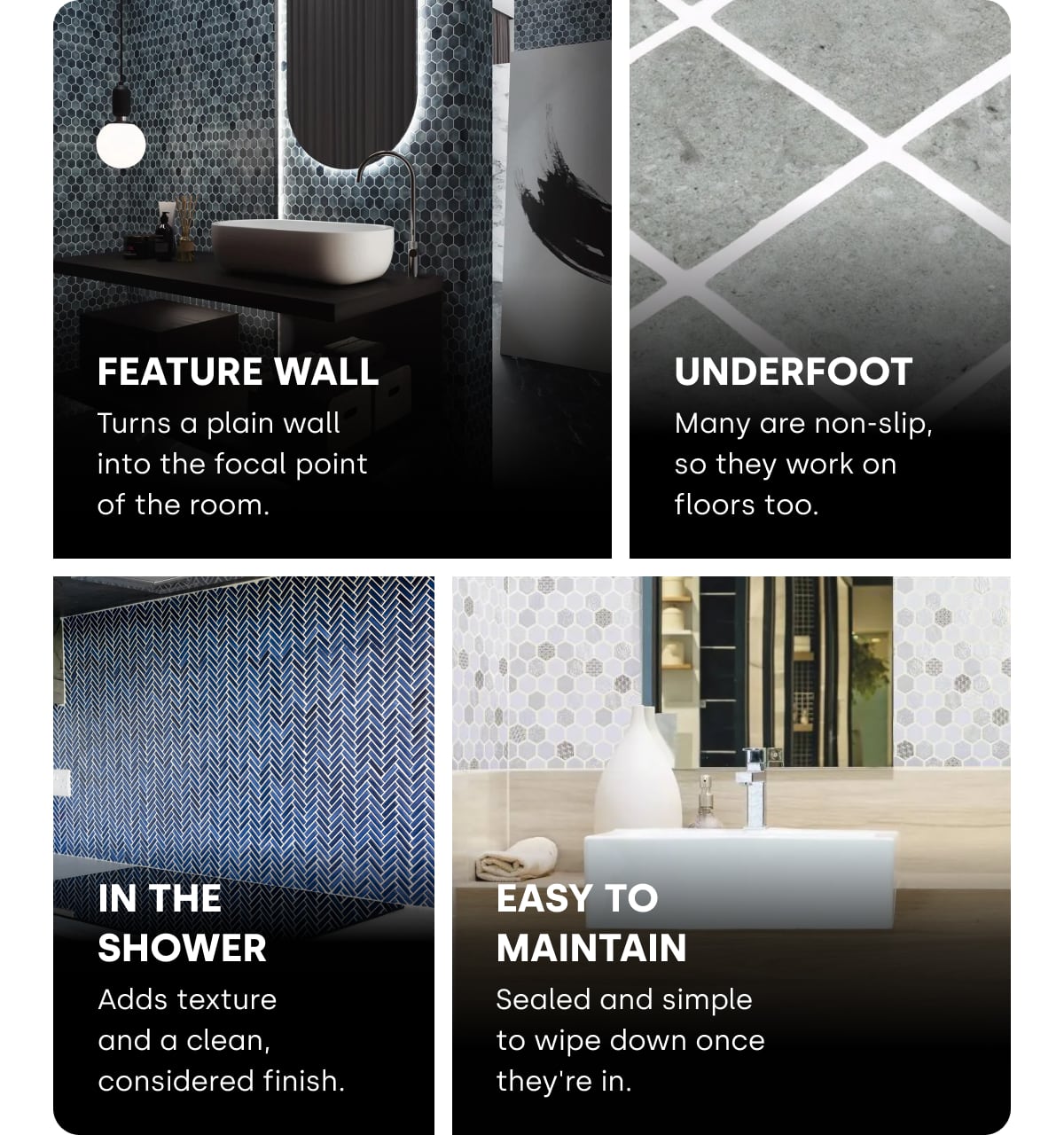 Feature wall Turns a plain wall into the focal point of the room.