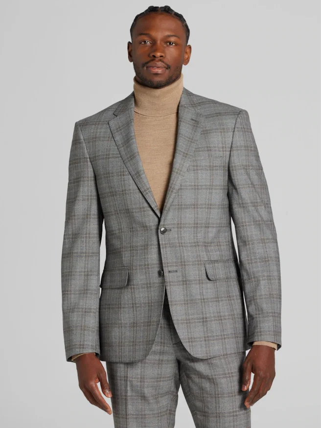 Joseph Abboud Classic Fit Plaid Suit Jacket