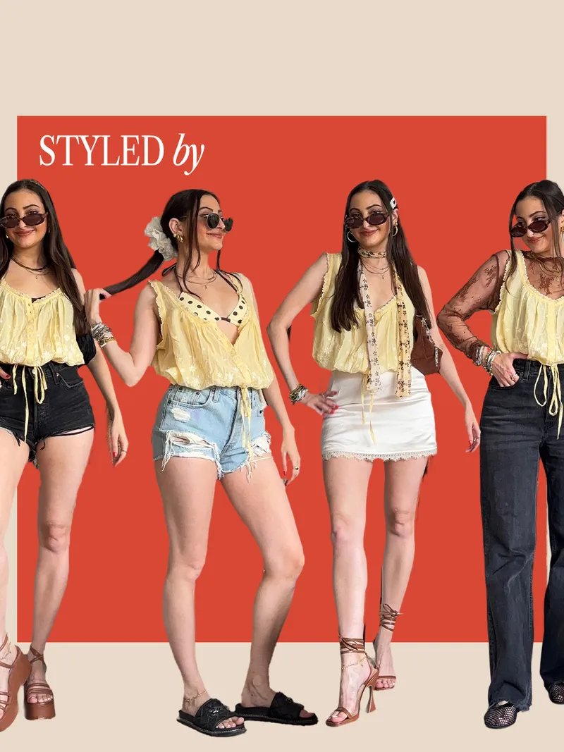 editor shares how to style a semi-sheer shirt