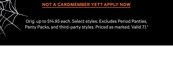 Not a cardmember yet? Apply now