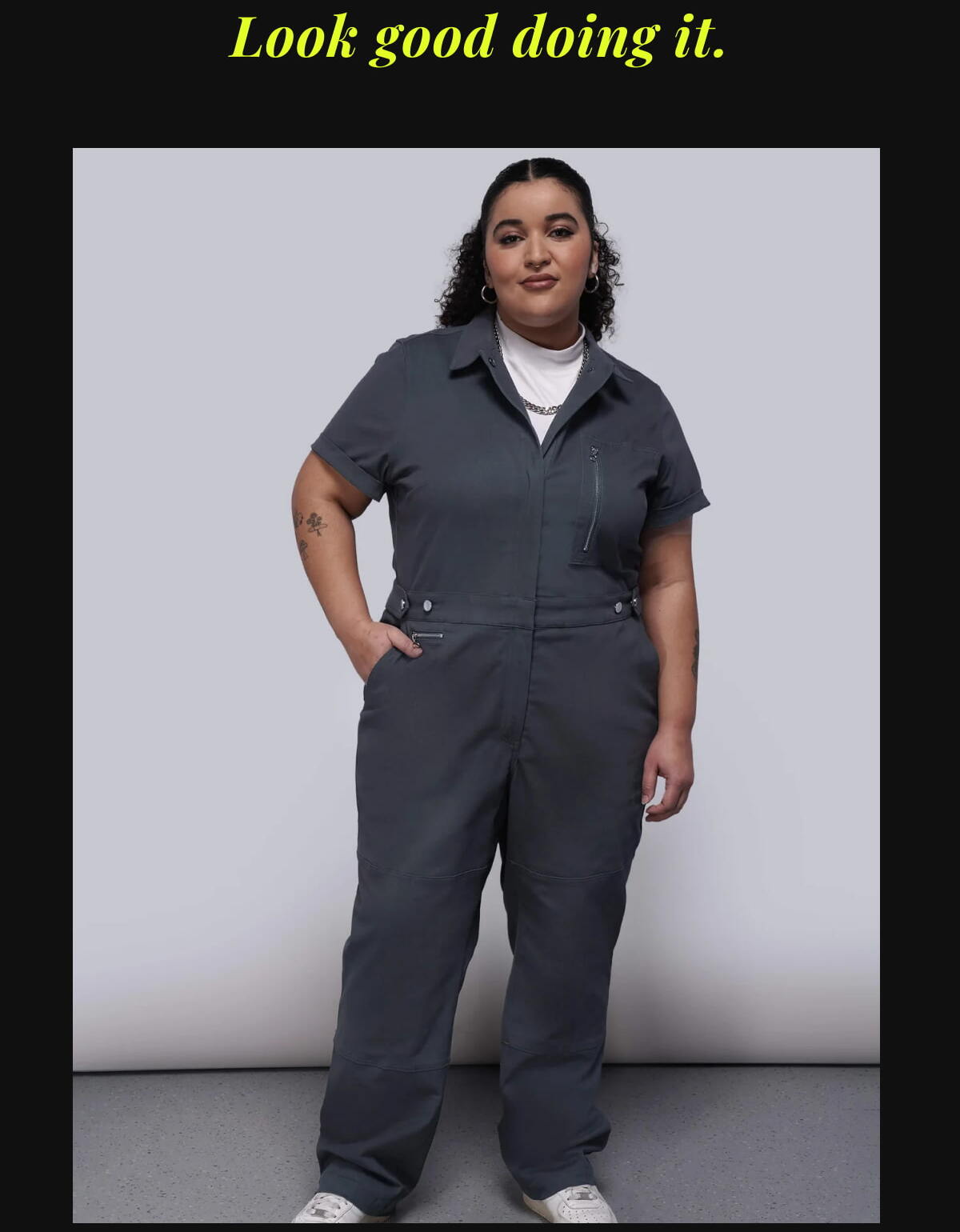 The Essential High Waisted Zipper Coverall