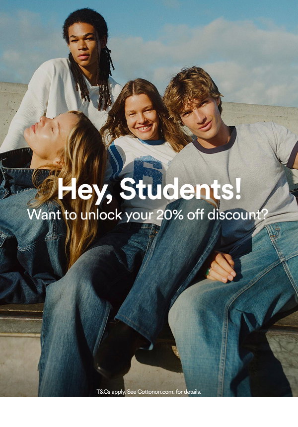 Hey, Students! Want to unlock your 20% off discount?