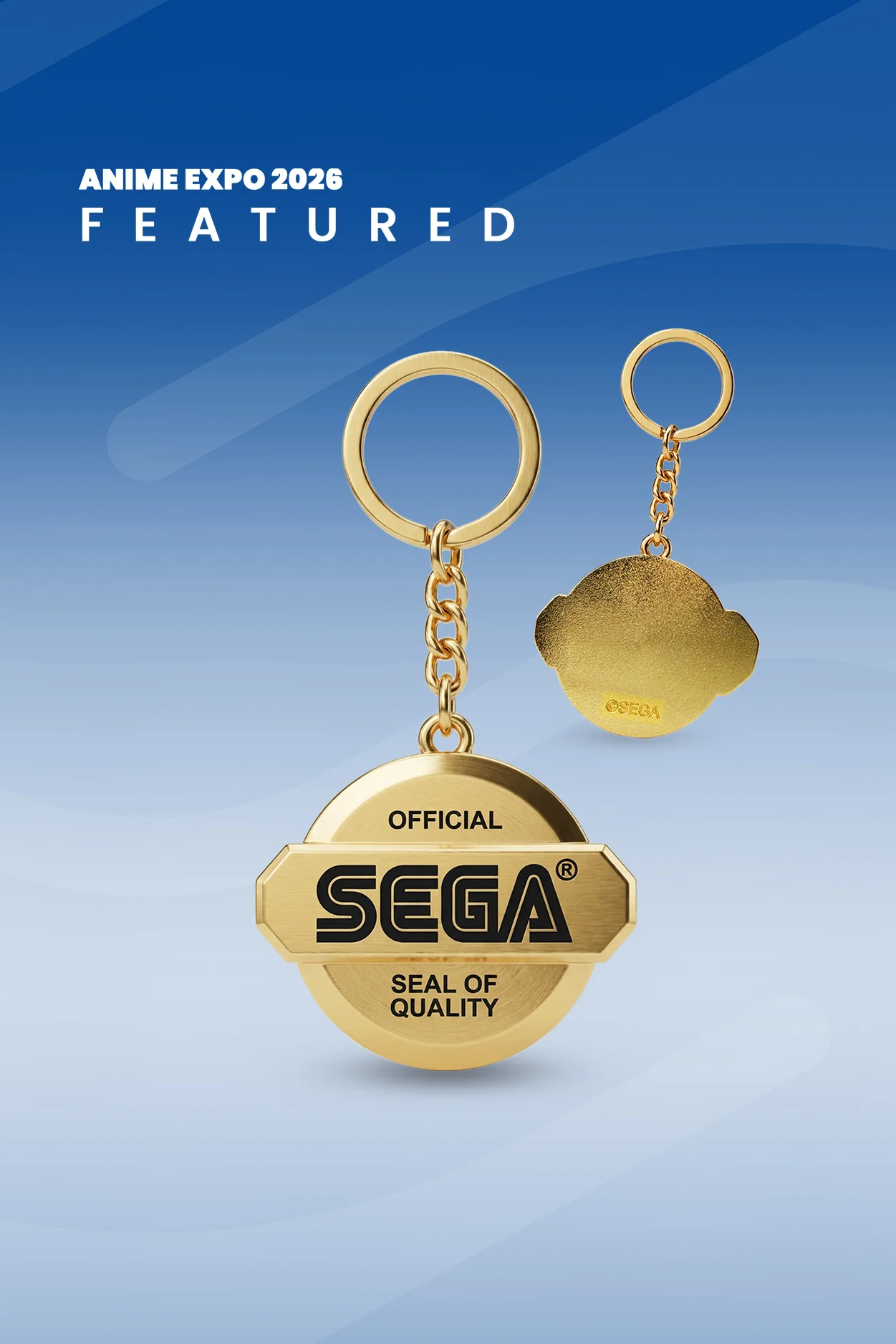 Image of SEGA Gold Seal Metal Keychain