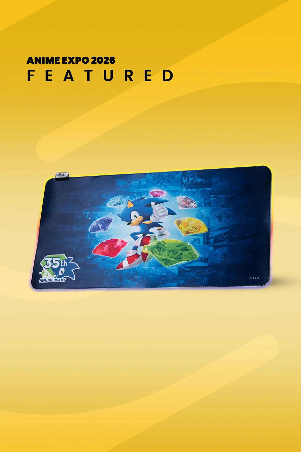 Image of Sonic the Hedgehog: 35th Anniversary LED Desk mat