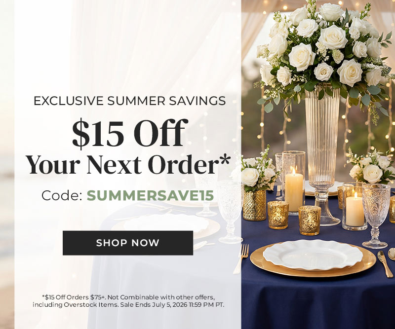 Exclusive Summer Savings. $15 off your next order. Use code SUMMERSAVE15.